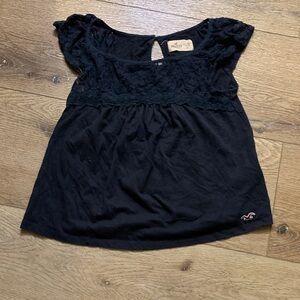 Hollister Black Lace Top